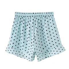 In summer , polka dot with floured flaring dot shorts - Blue - View 1