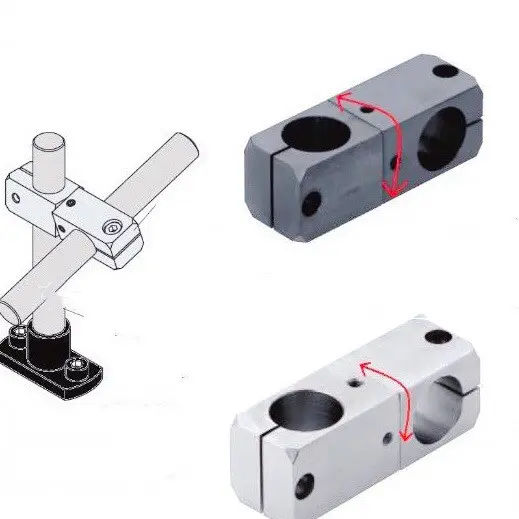 Universal cross connector 360 degree optical axis