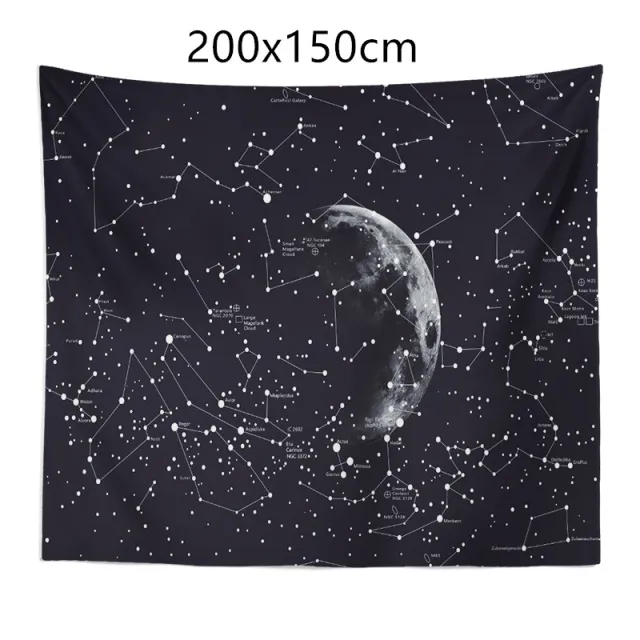 Constellation Tapestry Fantasy Starry Sky Blanket Galaxy Space Pattern towel Wall Hanging Cloth Bedspread Bedroom Decoration 200X150Cm - Shop at LoveMi