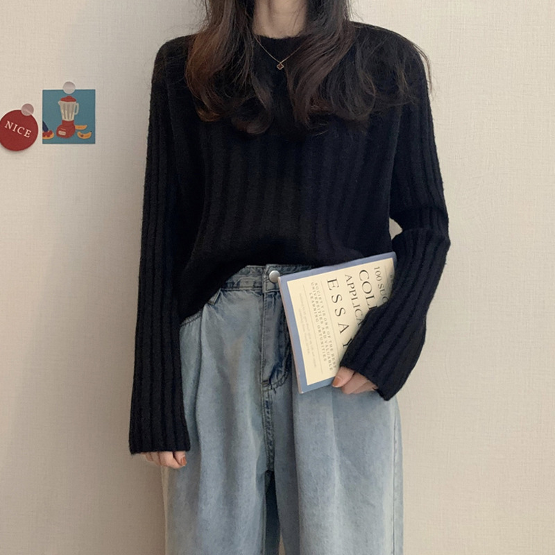 Loose outer wear long-sleeved sweater