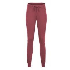 Women's quick-drying elastic running fitness pants - Deep Crimson - View 1