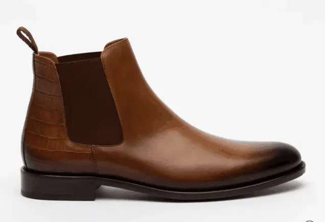 Casual leather stitching solid color single boots