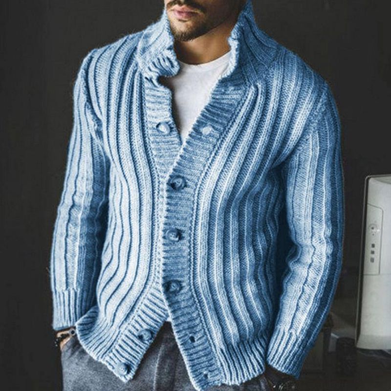 Youth casual single-breasted sweater lapel