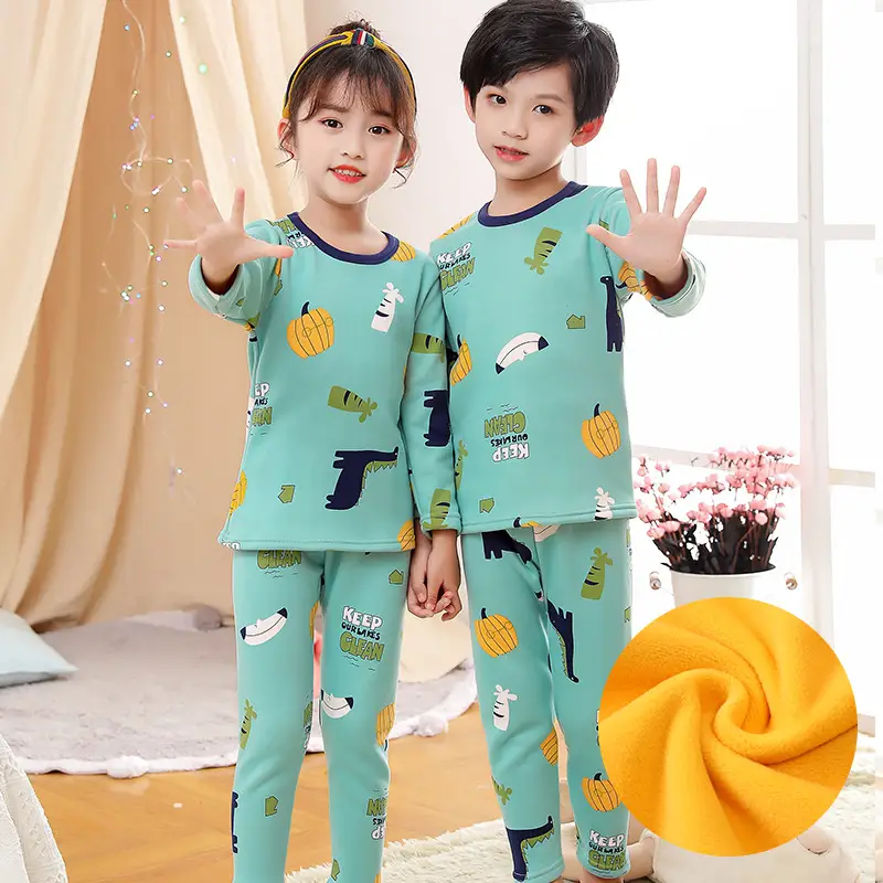 Korean cartoon home wear powder thermal pajamas