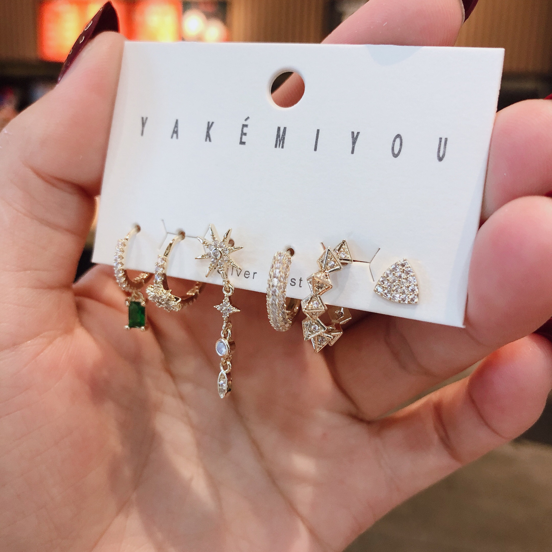 Korean 6-Piece micro inlaid star chain