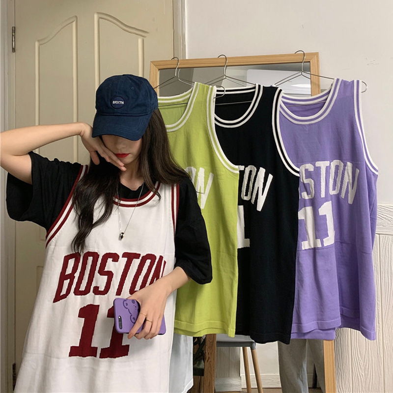 Korean style mid-length loose and thin all-match BF wind top