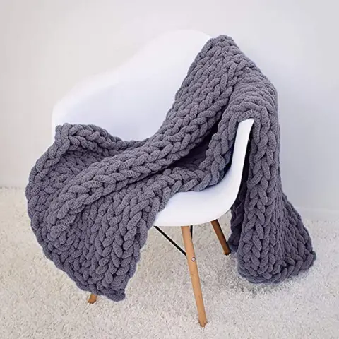 Chenille Thick Thread Blanket Handmade