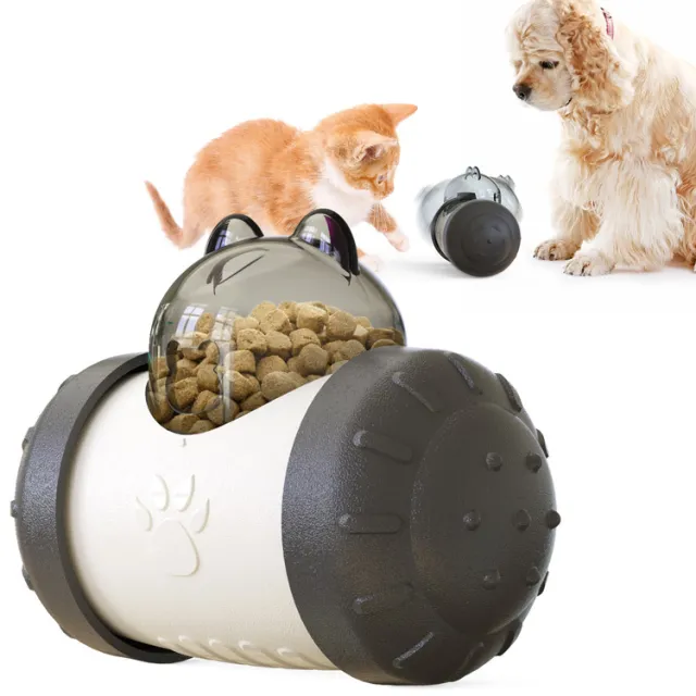 Funny Dog Treat Leaking Toy With Wheel Interactive Toy For Dogs Puppies Cats Pet Products Supplies Accessories Black - Shop at LoveMi