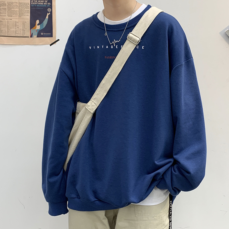 Female student letter print long sleeve top