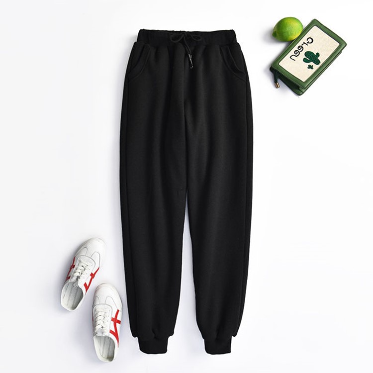 Lamb velvet sweatpants women autumn and winter plus cashmere sweatpants cotton trousers