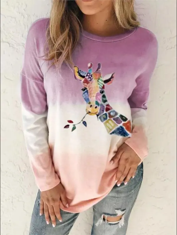 Women's long sleeve T shirt Purple - Shop at LoveMi