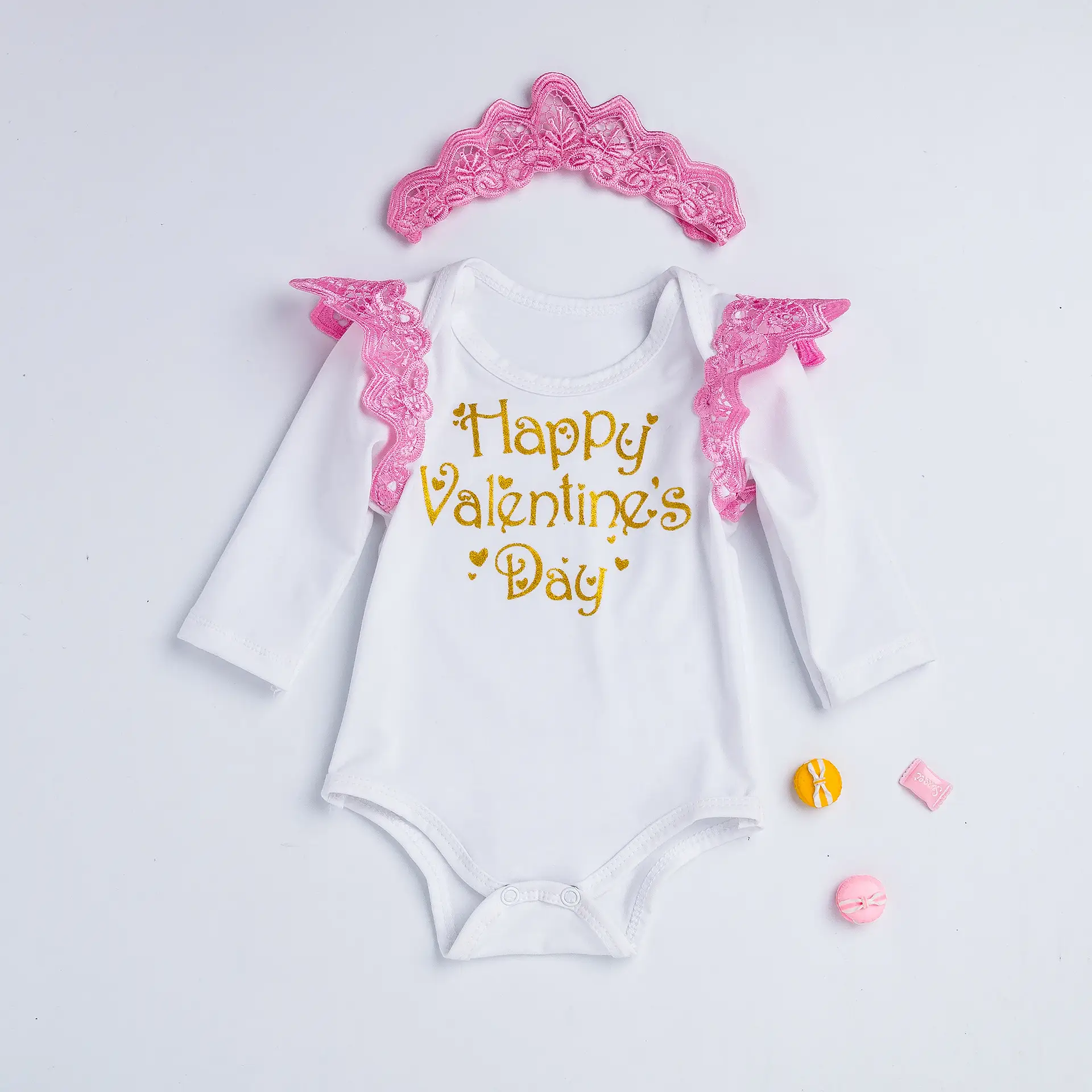 Cross-border baby children's holiday crown romper