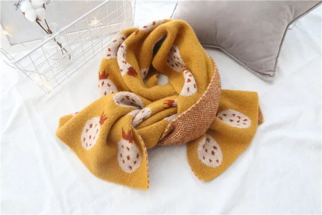 New thick woolen scarf in autumn and winter Yellow - Shop at LoveMi