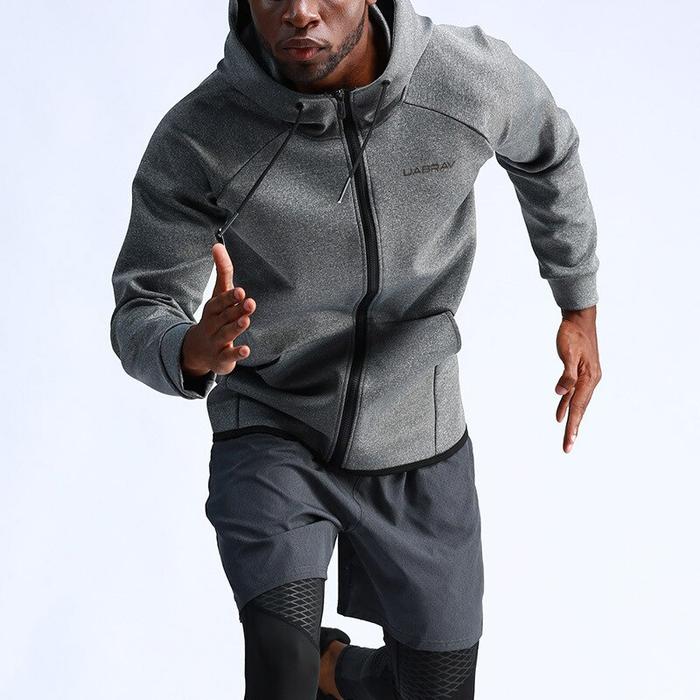 Casual cardigan hooded quick-drying running zipper fitness jacket