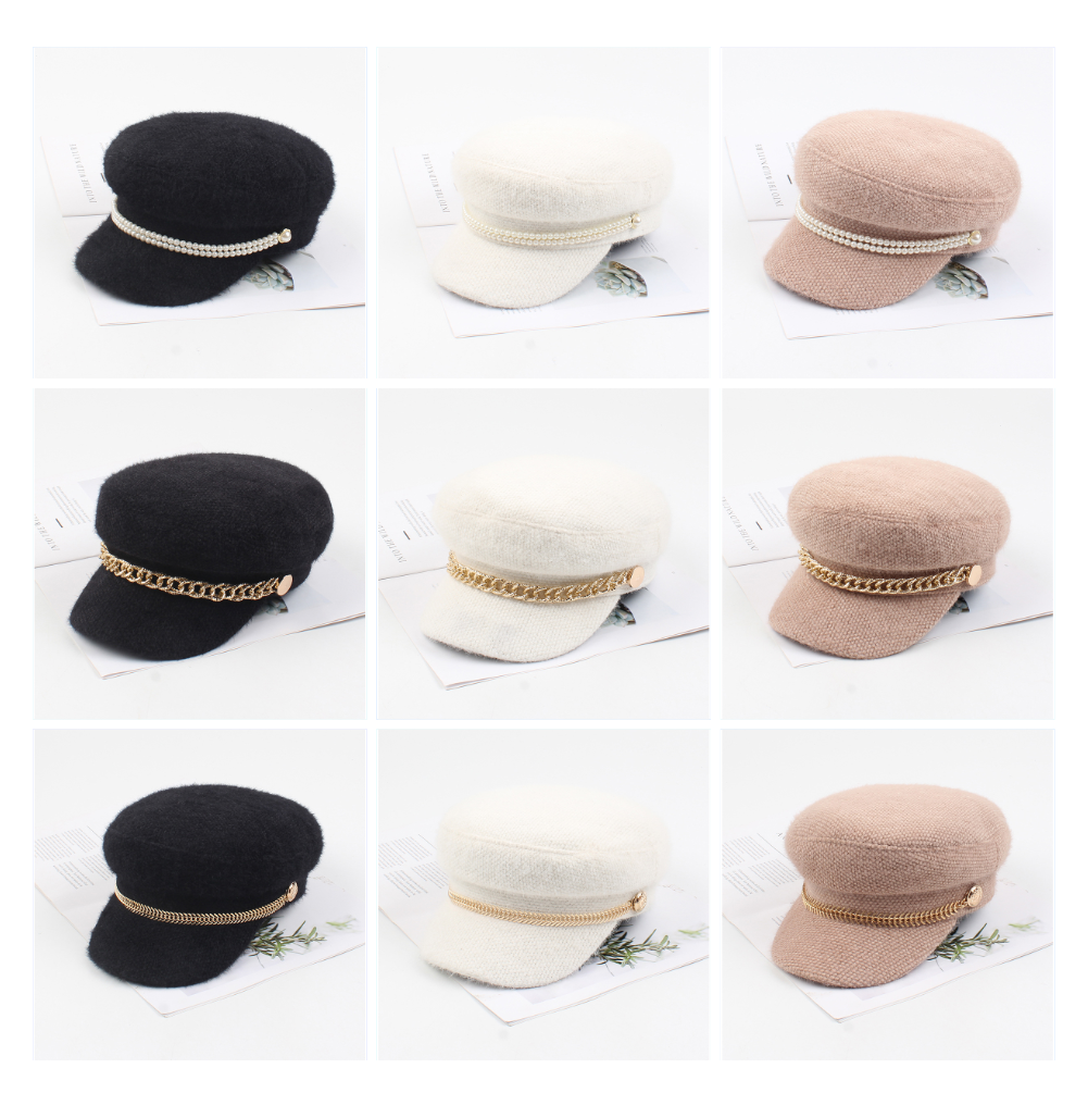 Women's retro wild literary flat cap