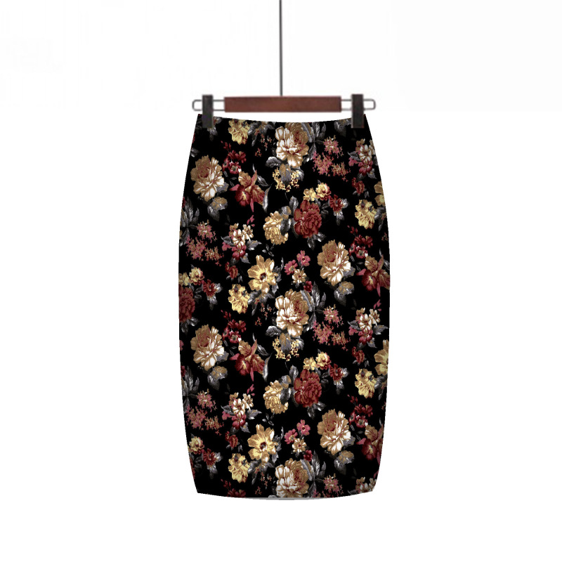 Title 2, Ladies summer half-length skirt with bag hip de...