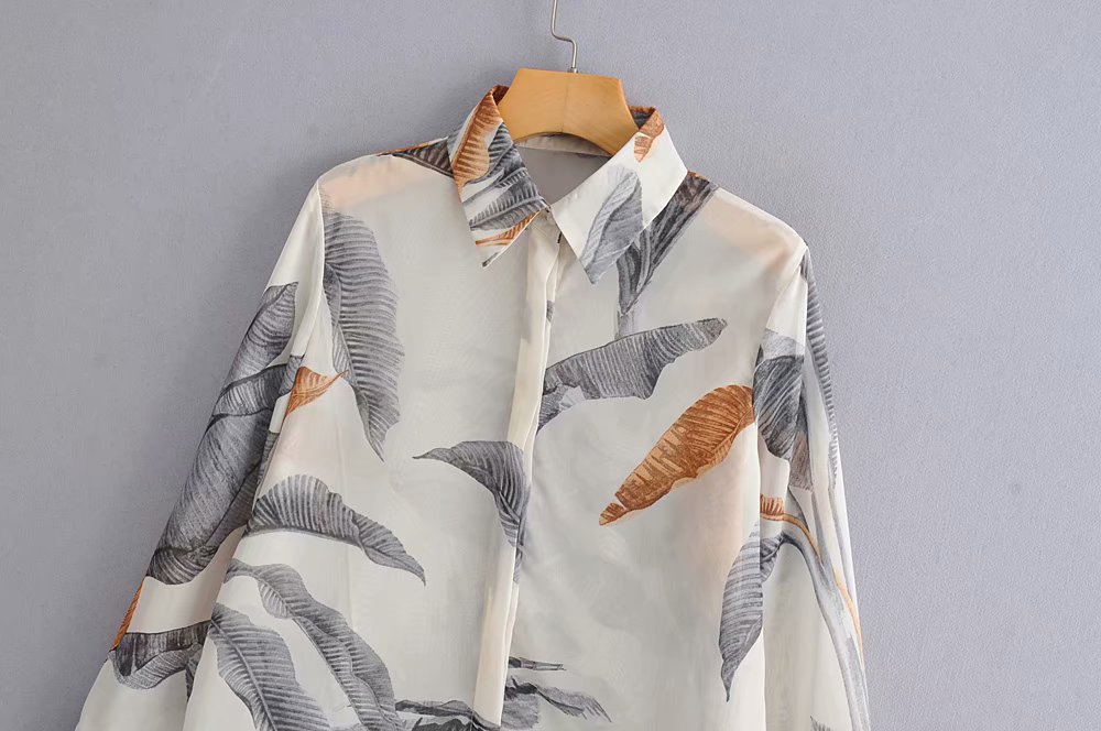 European and American casual long-sleeved all-match shirt