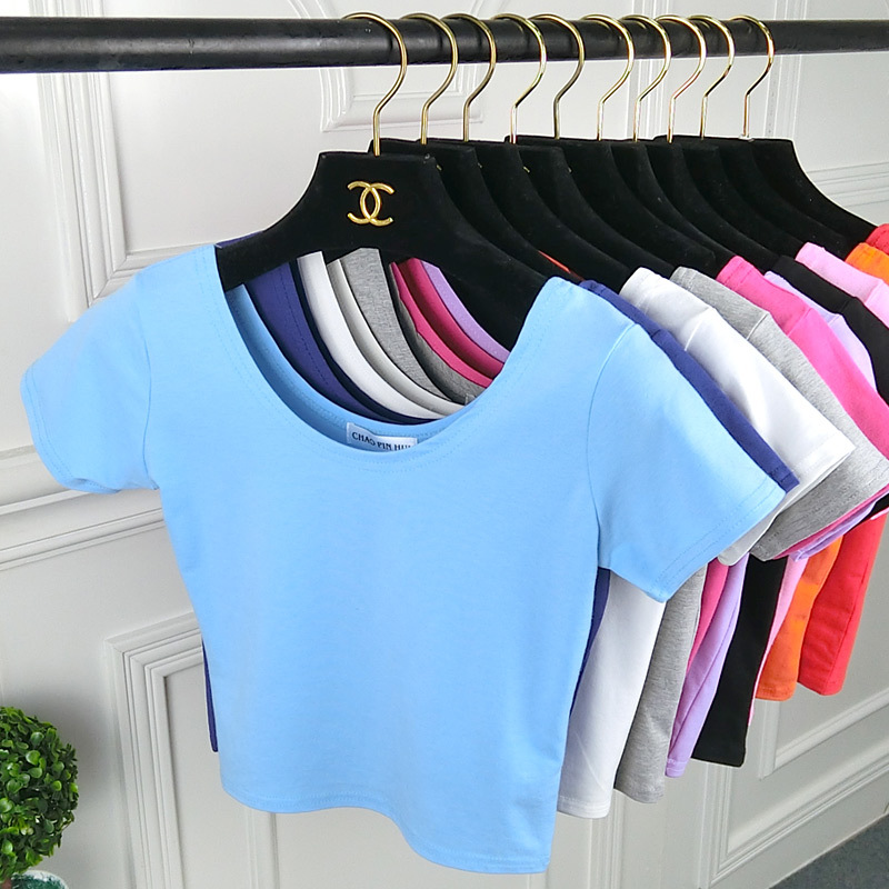 Top Feminine Crimson T-shirt Short Sleeve