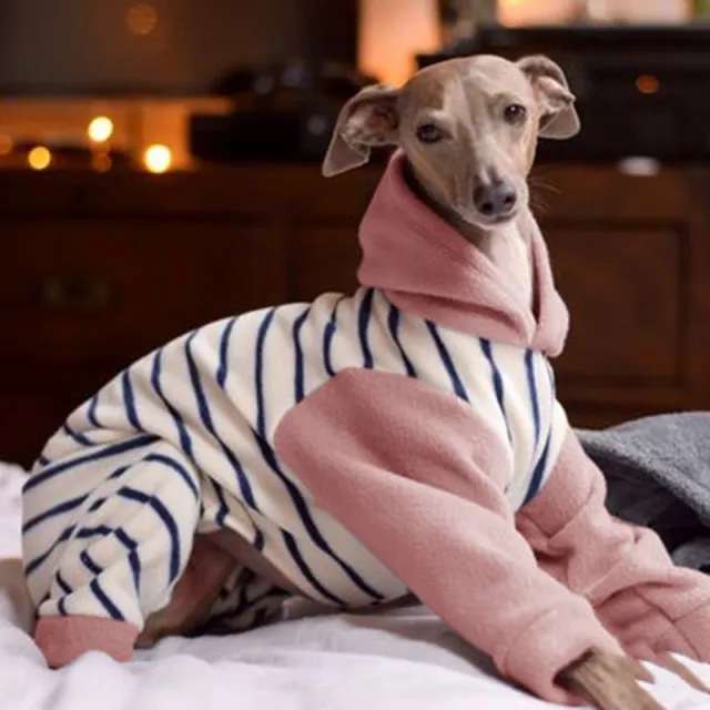 Shake the fleece stripe for dog winter Pink - Shop at LoveMi