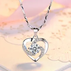 Japanese and Korean simple personality neck chain - White - View 1