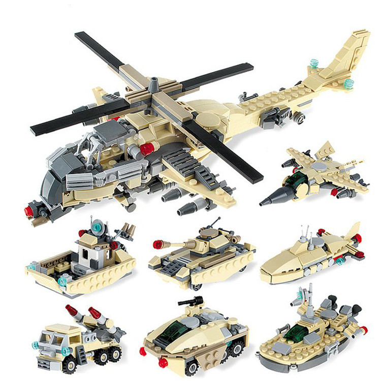 Land trench puzzle assembling and inserting toy blocks