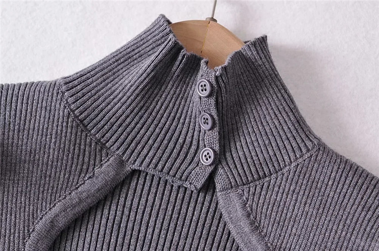 Women's slim knit cardigan with thin bottom