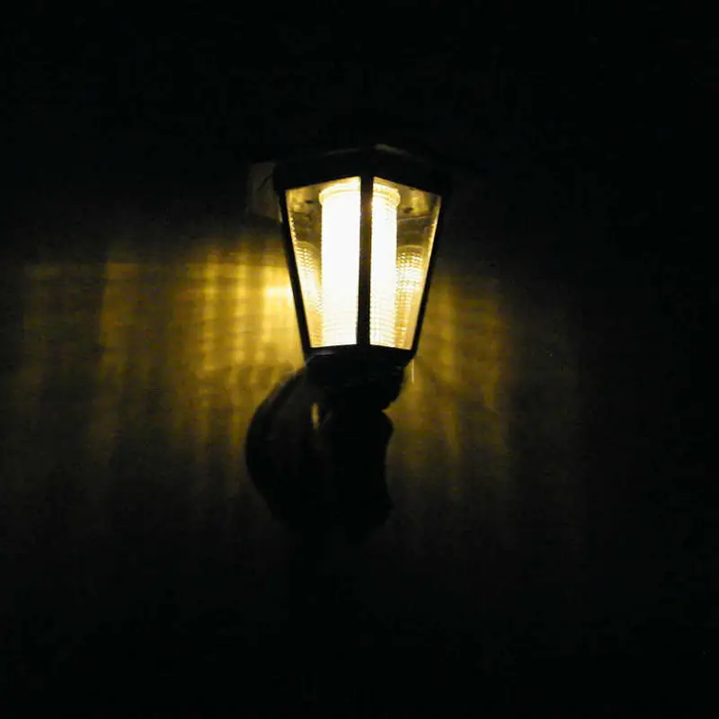 Outdoor solar hexagonal wall light, garden light