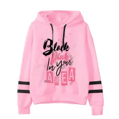 Customised parallel bars sweater with printed hood - 12 Pink - View 1