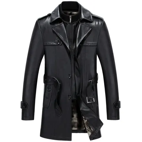 Leather Men's Mid-length Sheepskin Suit
