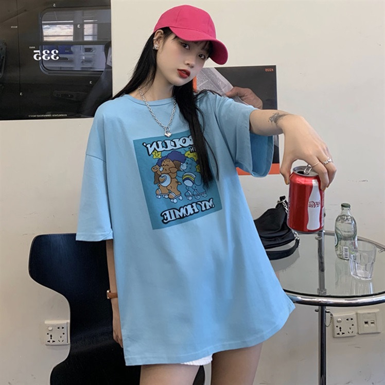 Korean version of ins super fire Harajuku port bf loose net red