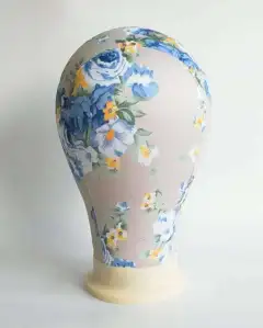 Canvas head mould for finishing wig shape - Blue - View 1