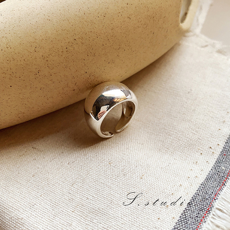 Sterling silver ring female fashion personality ins trend niche design