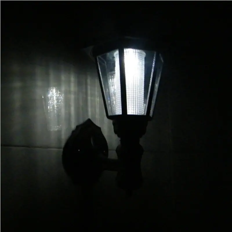 Outdoor solar hexagonal wall light, garden light