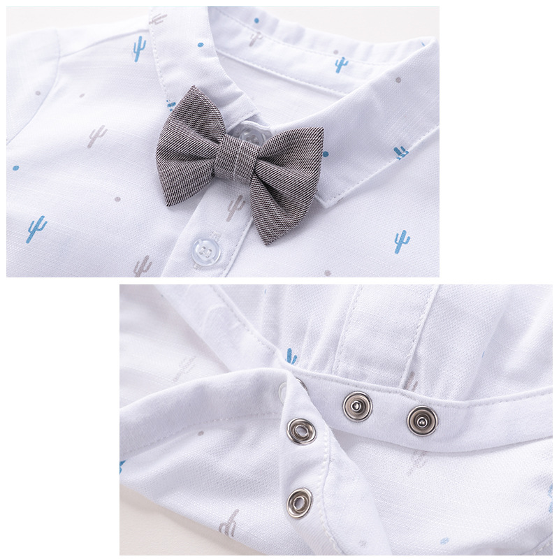 ملابس أطفال ربيع وصيف | رومبر بأكمام قصيرة بتصميم السيد الصغير