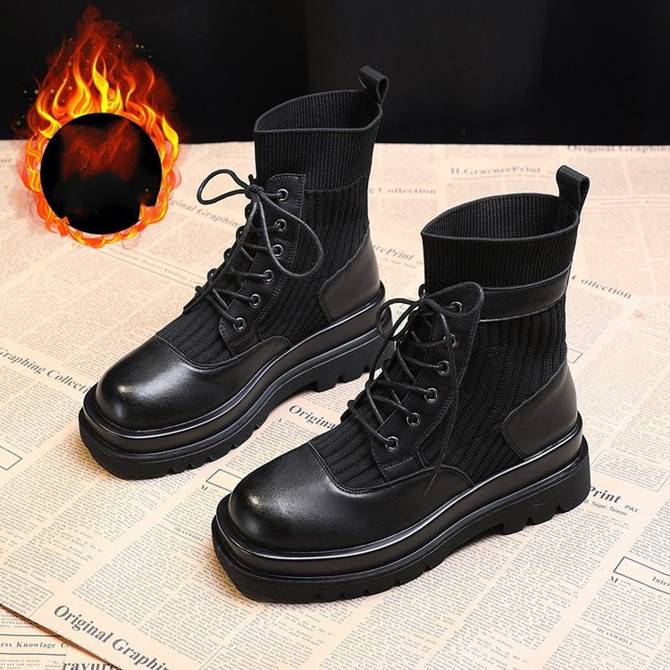 Trendy all-match heightened slim short boots