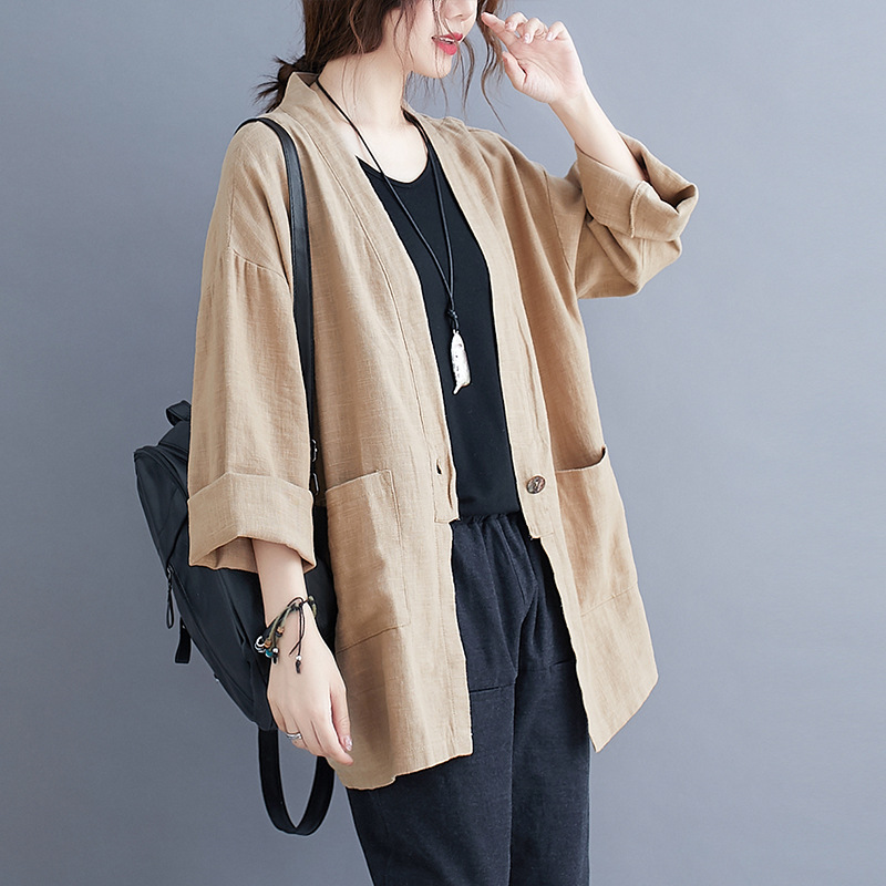 New literary loose casual thin coat