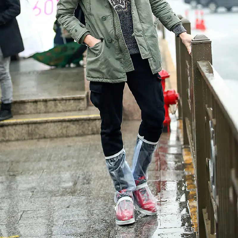 Riding rain boots shoe covers wear-resistant outdoor non-slip thickened portable waterproof