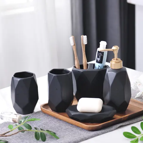 Ceramic Bathroom Wash Five-piece Set