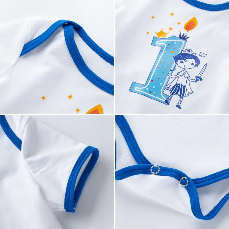 Summer new men's and women's baby triangle romper