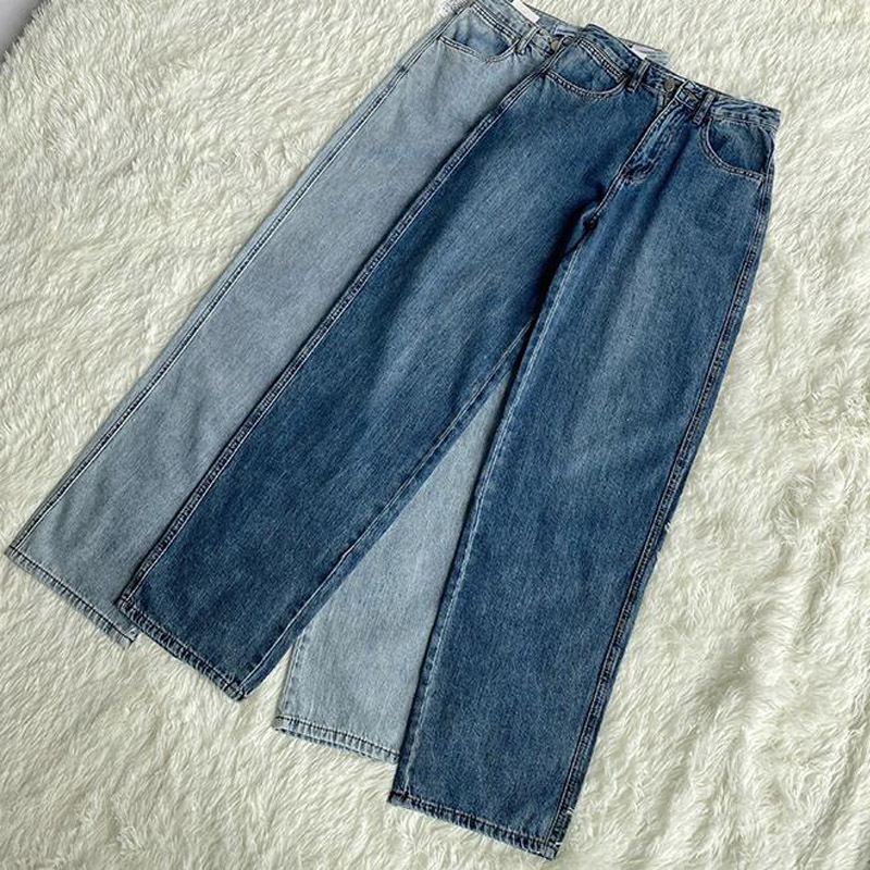 Thin and versatile straight loose drape mopping trousers