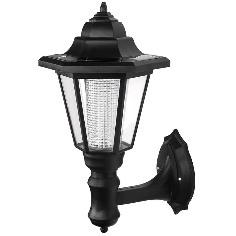 Outdoor solar hexagonal wall light, garden light