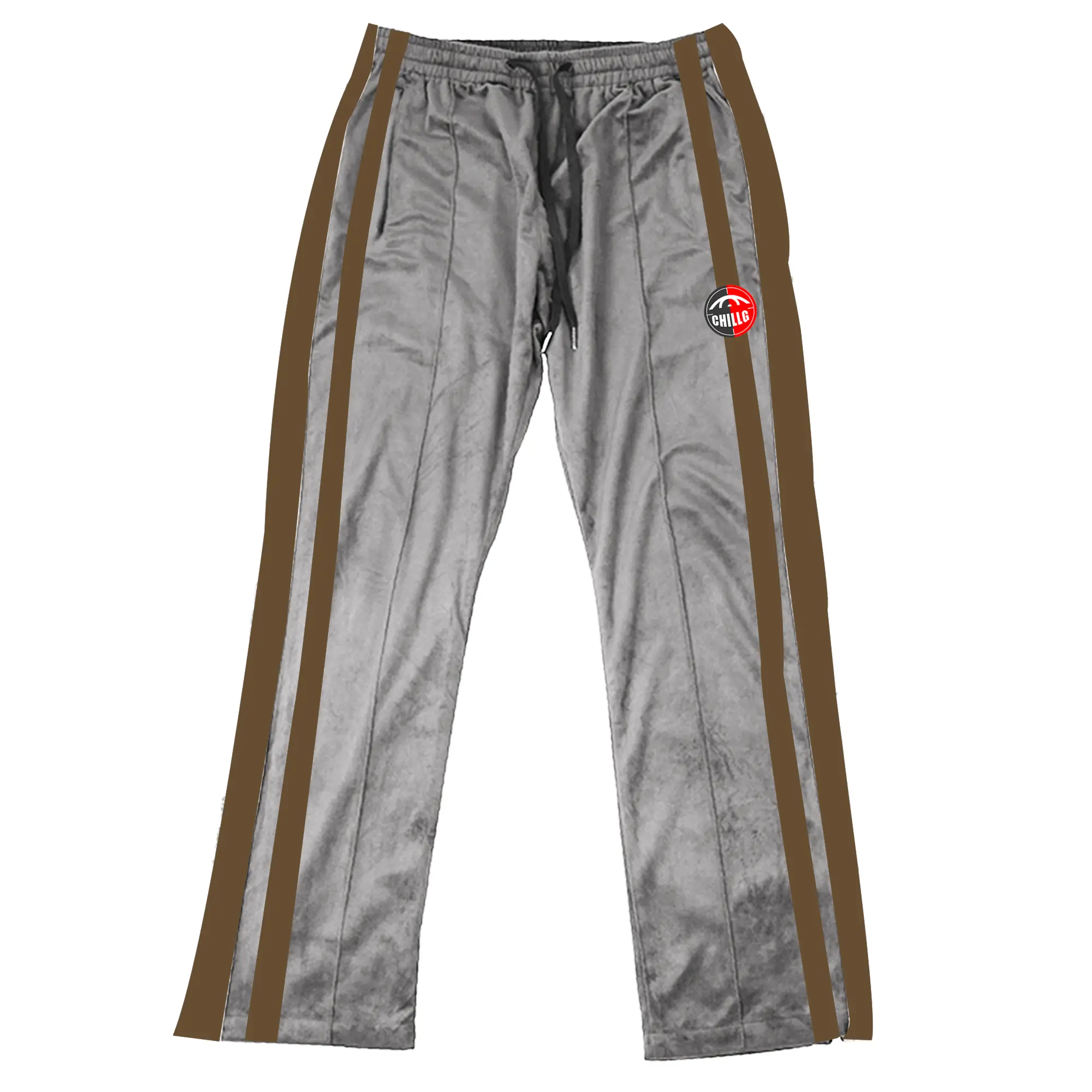 Men's striped straight tube versatile retro Velvet Pants