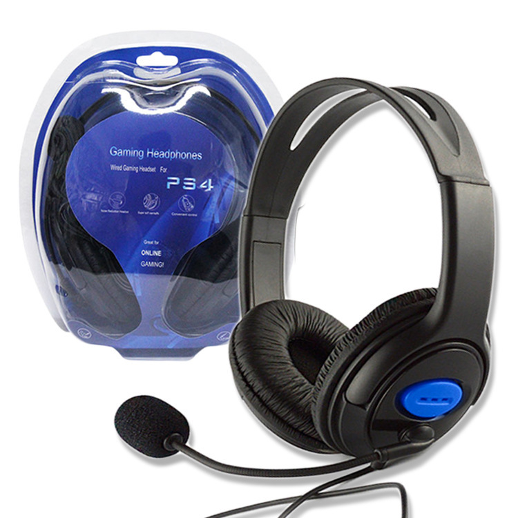 Head-mounted wired double-sided chicken eating game big headset