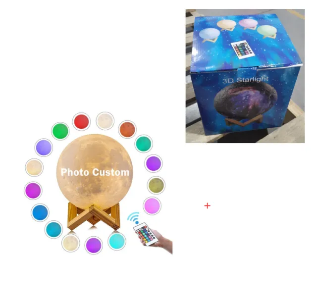 Custom Moon Lamp 16Color 12Cm With Box - Shop at LoveMi