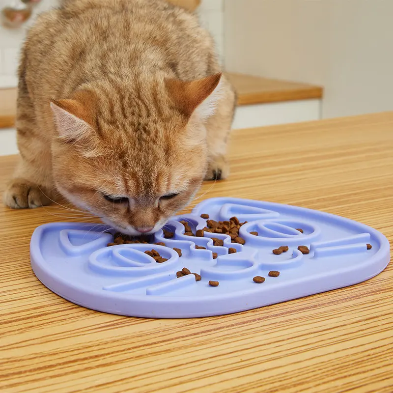 Tongue Licking Cats and Dogs Double-sided Slow Food Bowl