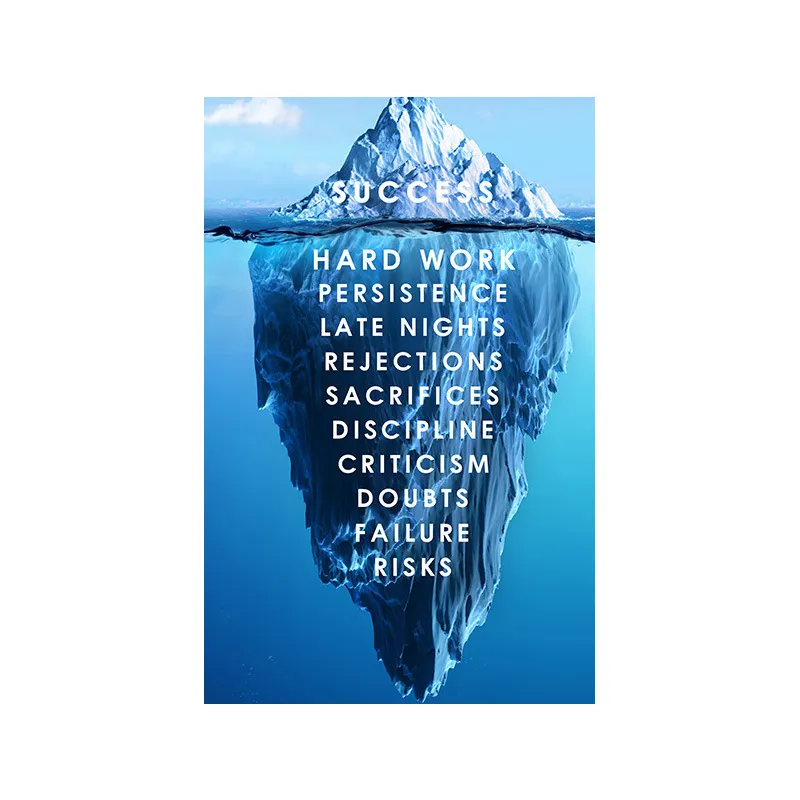 Successful Iceberg English Proverbs Canvas Painting - Dm001