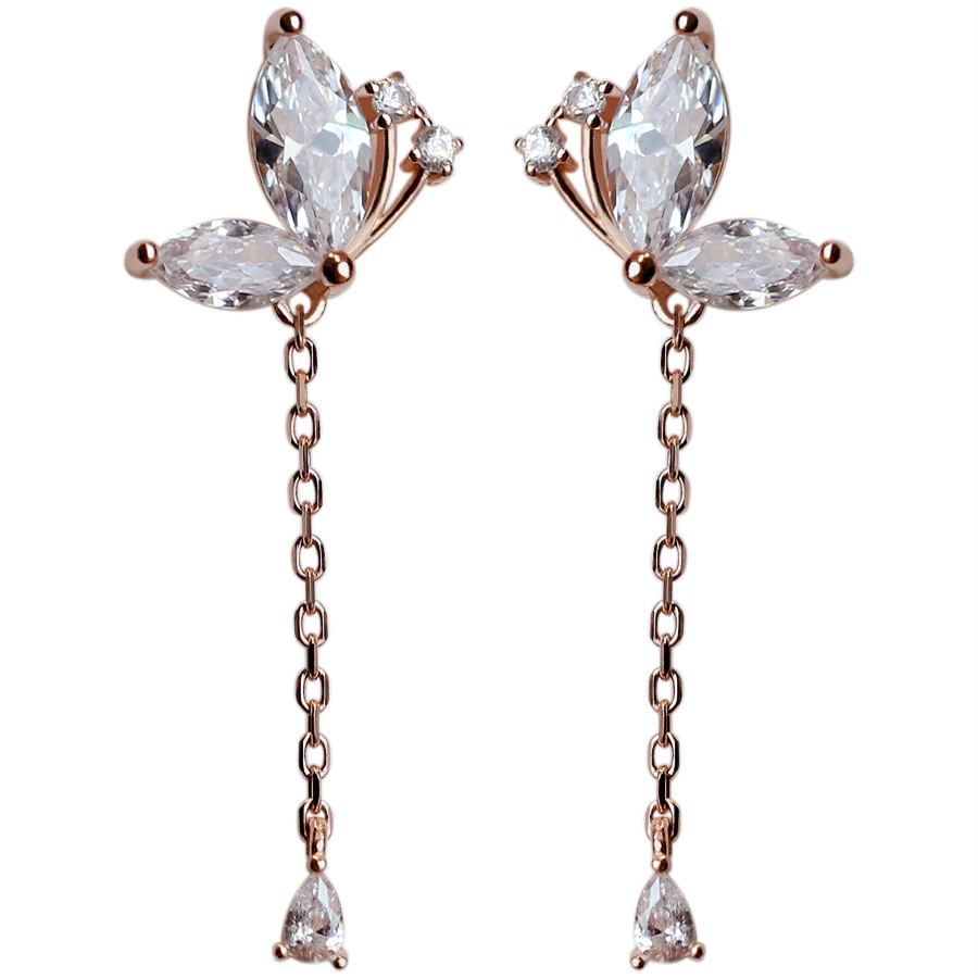 Mori Super Fairy Sterling Silver Butterfly Earrings