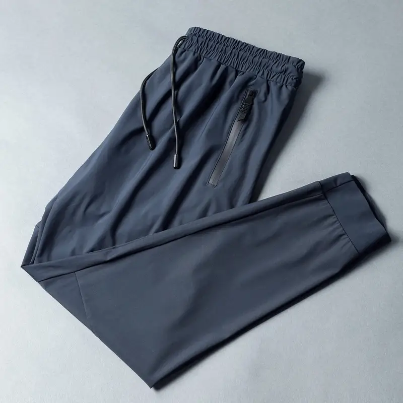 Men's outdoor quick-drying loose ice silk air conditioning trousers