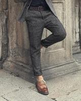 Suit pants plus size fat trend casualMan with little feet