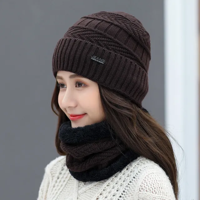 Cold proof knitted hat for cycling in autumn and winter Coffee - Shop at LoveMi
